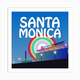 Santa Monica Bold Illustration Art Print