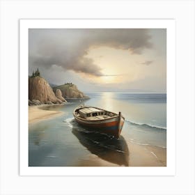 Boat On The Beach Art Print