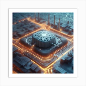 Futuristic City 12 Art Print