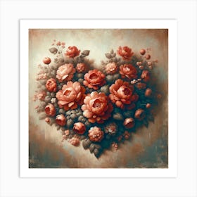 Heart Of Roses Art Print Art Print