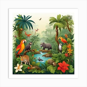 Tropical Jungle 4 Art Print