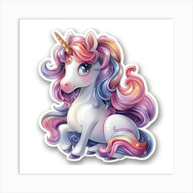 Unicorn Sticker 136 Art Print