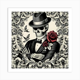 Day Of The Dead Skeleton 5 Art Print