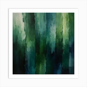 Abstract - Green Forest Art Print