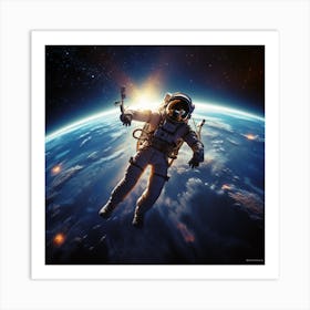 Astronaut In Space 1 Art Print