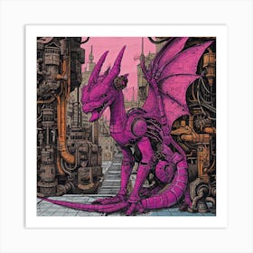 Pink Dragon Art Print