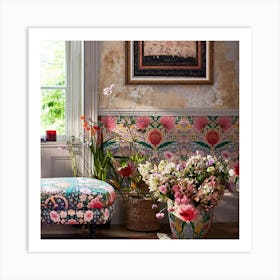 Room With Flowers Art Print