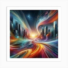 Futuristic City 5 Art Print