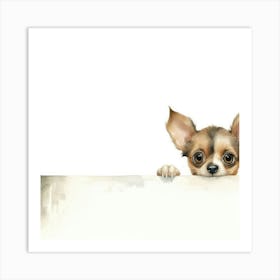 Chihuahua Dog With Sign Art Print