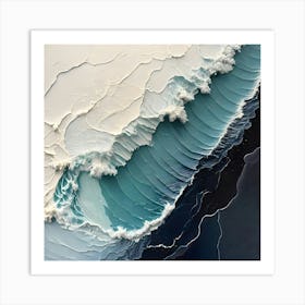 Abstract Wave Painting 4 Art Print