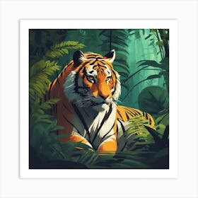 Tiger In The Jungle 27 Art Print