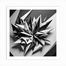 Black and White Abstract Art 334 Art Print