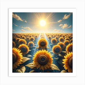 Sunflower Field Art Print