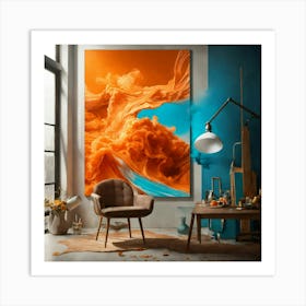 ((( Capture Dynamic Splashes Of Art In A Fashion P Art Print