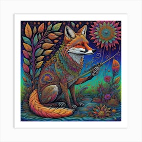 Fox Painting Art Print