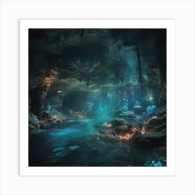 Underwater cave 1 Art Print