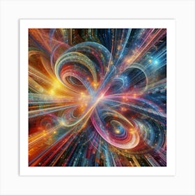 Abstract Fractal Swirl Art Print