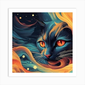 Cat Painting Art Print