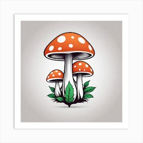 Mushroom Illustration 5 Art Print