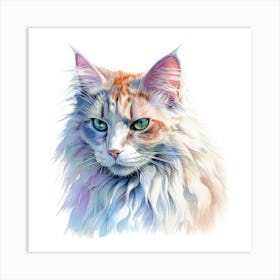 Chantilly Tiffany Cat Portrait Art Print