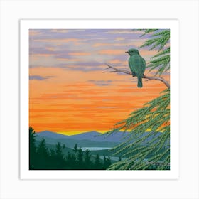 Bird On A Branch 8 Art Print