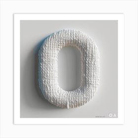 Knitted Letter O Art Print