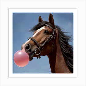 Horse Blowing Bubbles 1 Art Print