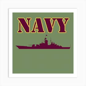 Navy Ship Art Print