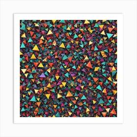 Triangles Background Art Print