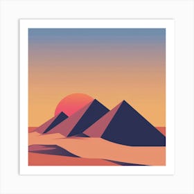 A Pyramids Of Giza Minimal Illustration 1719955350 3 Art Print