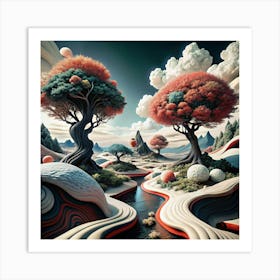 Fractal Landscape Art Print