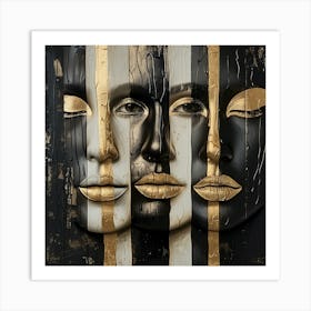 Black And Gold Art Print