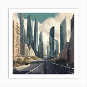 Futuristic Cityscape 9 Art Print