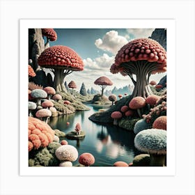 Fungus Forest Art Print