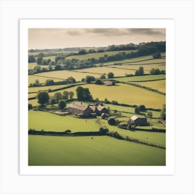 Aerial View Of Farmland 5 Art Print