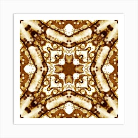 Coffee Abstract Pattern From Alcohol Ink 1 Art Print