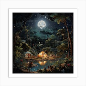 Night In The Jungle Art Print