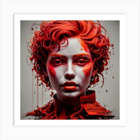 Girl With Red Hair Art Print