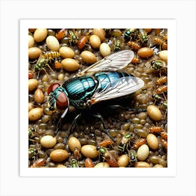 Flies Insects Pest Wings Buzzing Annoying Swarming Houseflies Mosquitoes Fruitflies Maggot (19) Art Print