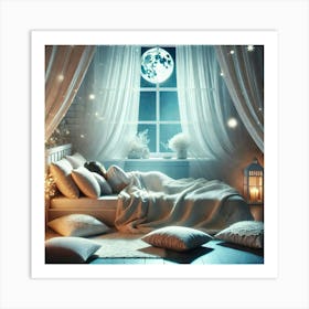 Dreamy Bedroom Art Print