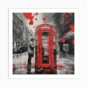 Telephone booth Art Print