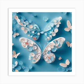 Paper Butterflies Art Print