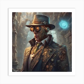 Steampunk Man Art Print