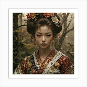 Creative Geisha Artwork 7 Art Print