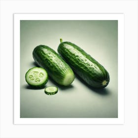 Cucumber Stock Videos & Royalty-Free Footage 1 Art Print