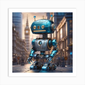 Robot In The City 46 Art Print