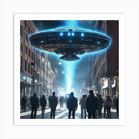 Alien Spacecraft Art Print