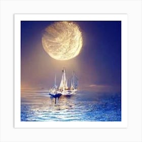 Full Moon In The Sky Art Print