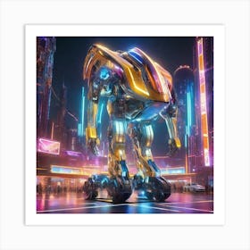 Futuristic Robot Art Print