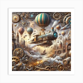 Steampunk City 1 Art Print